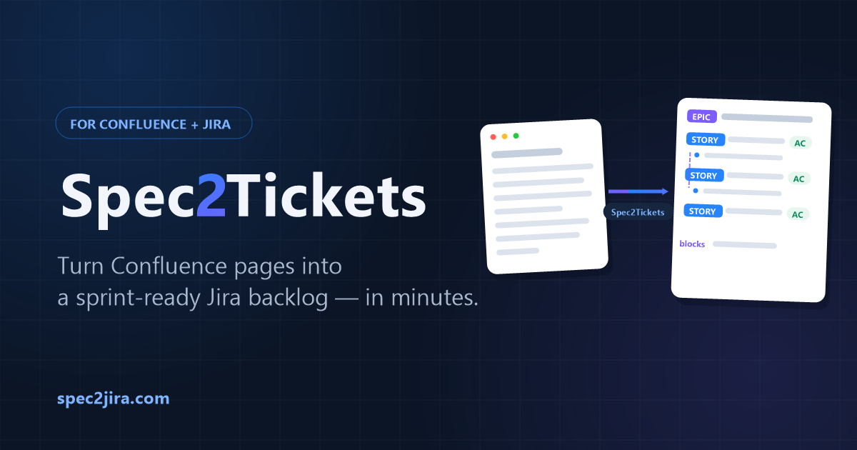Spec2Tickets — Turn Confluence pages into a ready Jira backlog